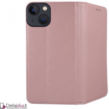 Telone atverčiamas dėklas - rausvas (telefonams Apple Iphone 14)